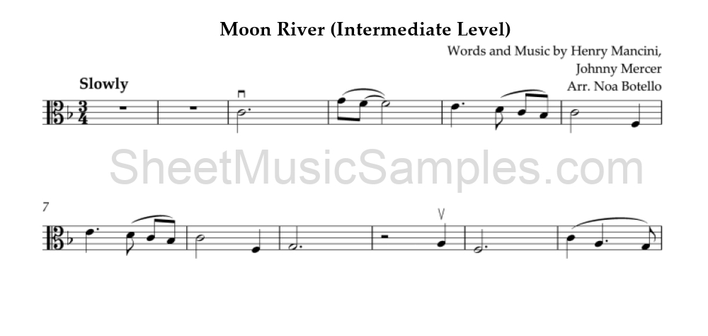 Moon River (Intermediate Level)