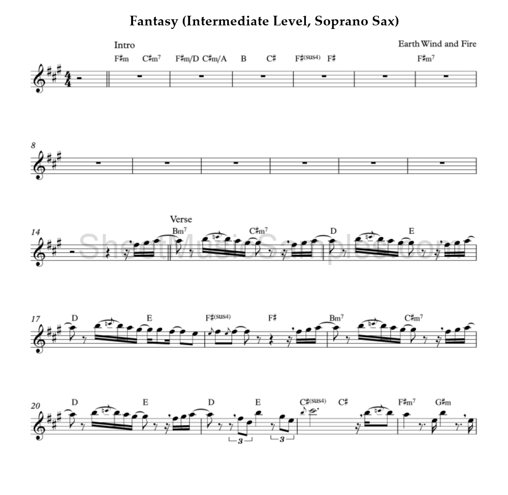 Fantasy (Intermediate Level, Soprano Sax)