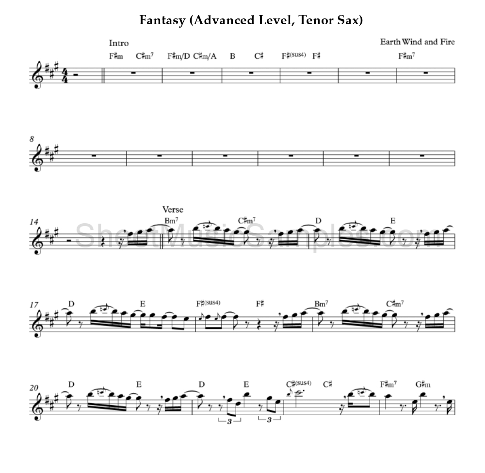 Fantasy (Advanced Level, Tenor Sax)