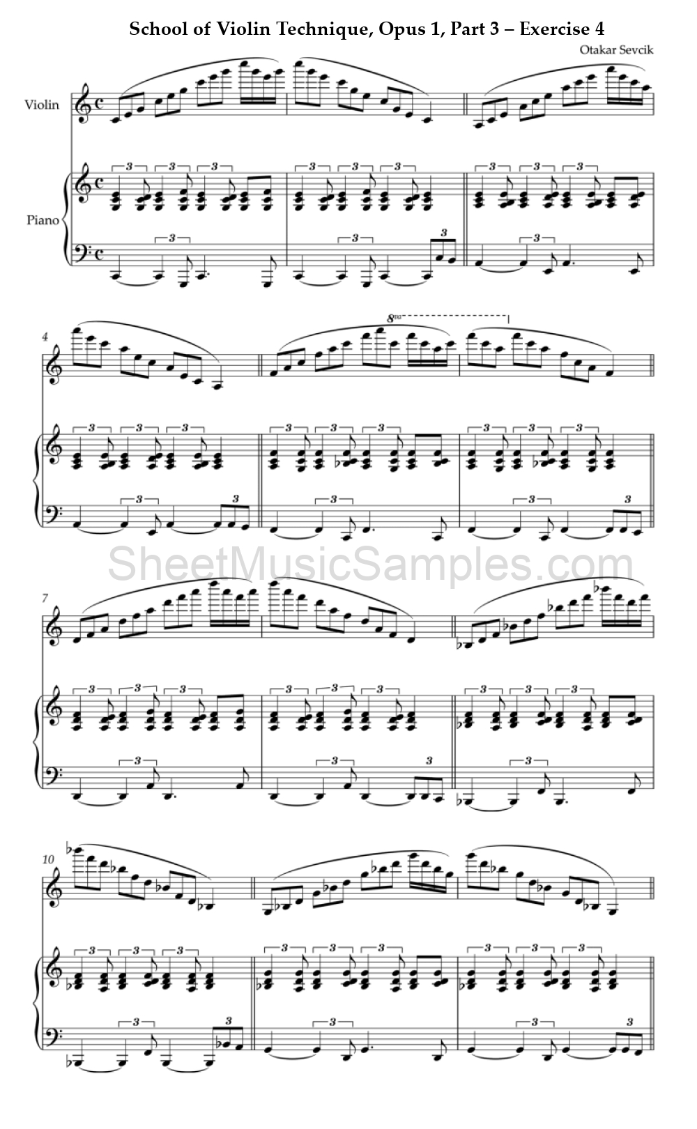 School of Violin Technique, Opus 1, Part 3 – Exercise 4