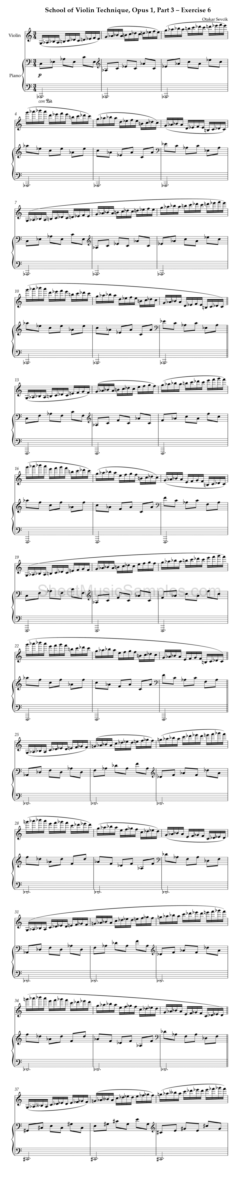 School of Violin Technique, Opus 1, Part 3 – Exercise 6