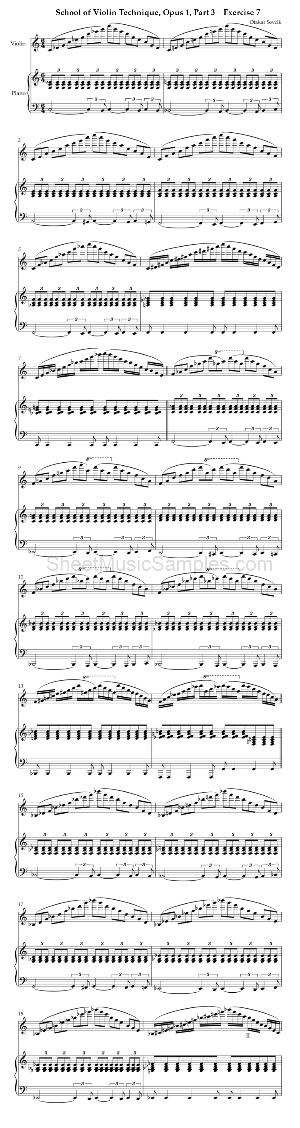 School of Violin Technique, Opus 1, Part 3 – Exercise 7