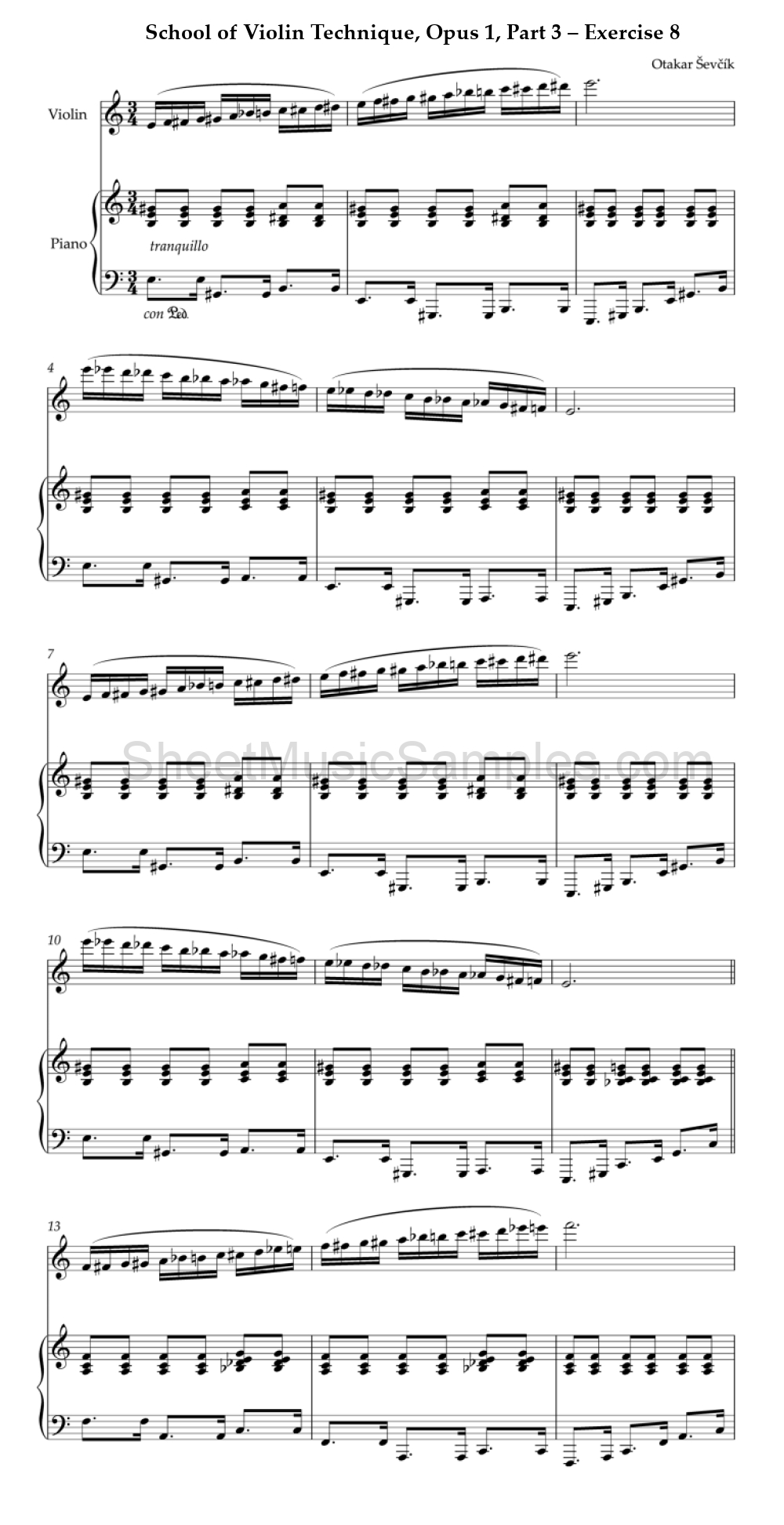 School of Violin Technique, Opus 1, Part 3 – Exercise 8