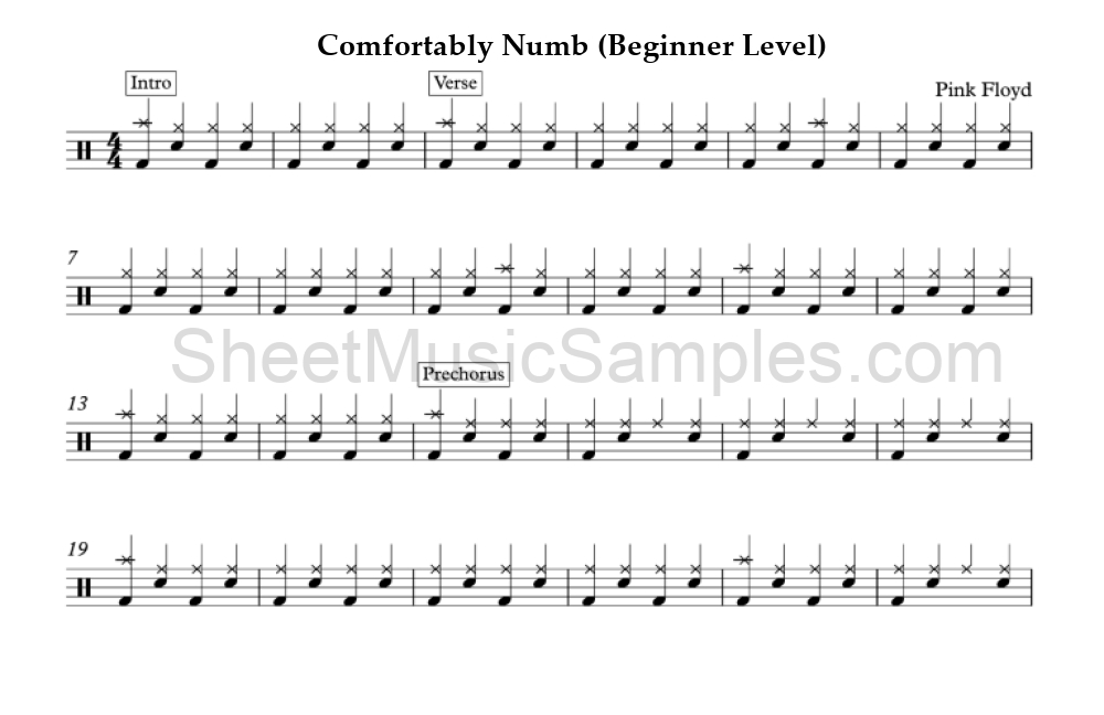 Comfortably Numb (Beginner Level)