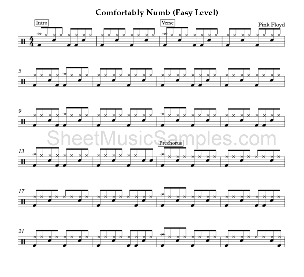 Comfortably Numb (Easy Level)