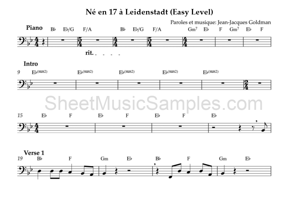 Né en 17 à Leidenstadt (Easy Level)