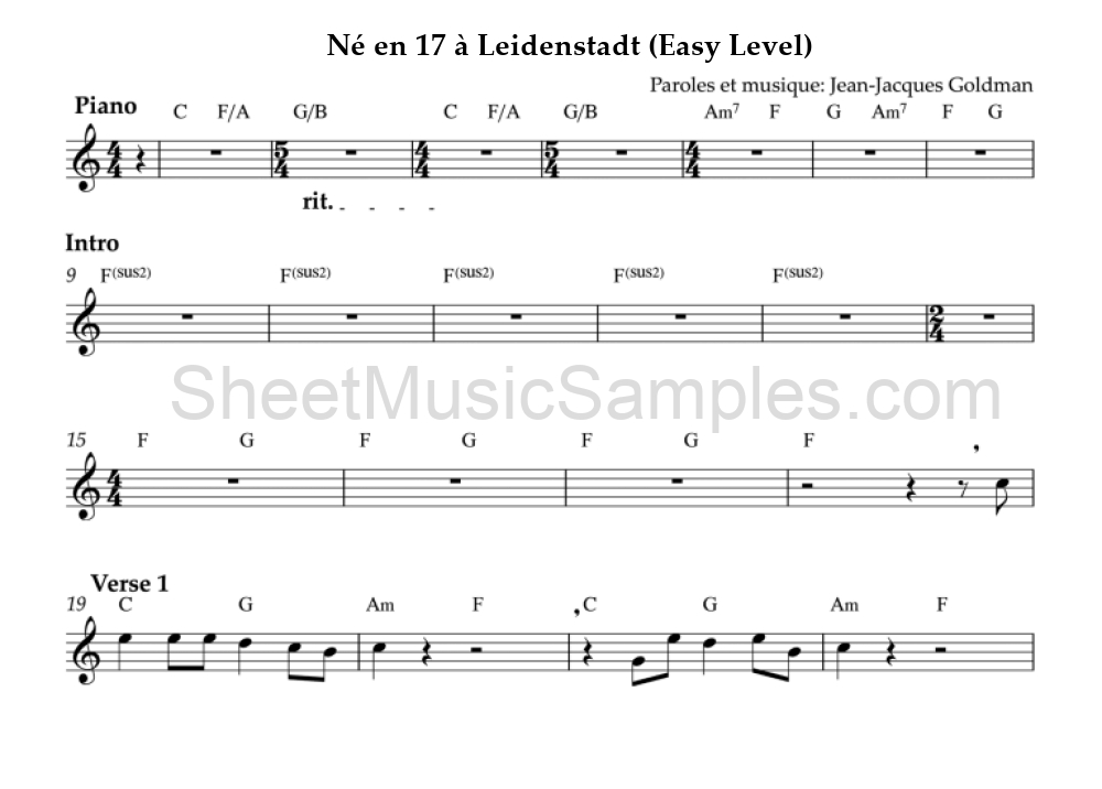 Né en 17 à Leidenstadt (Easy Level)