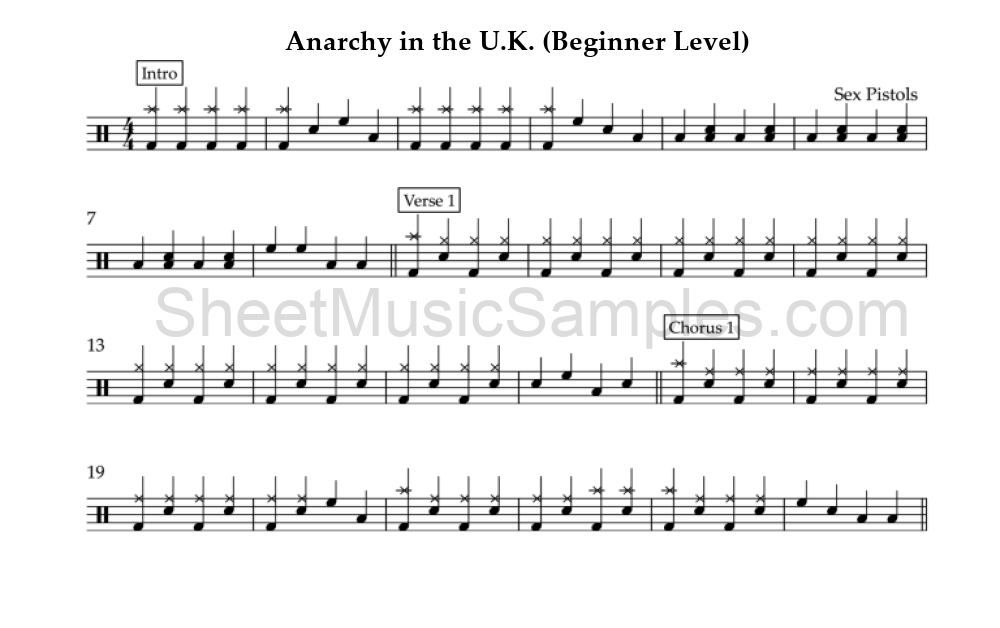 Anarchy in the U.K. (Beginner Level)