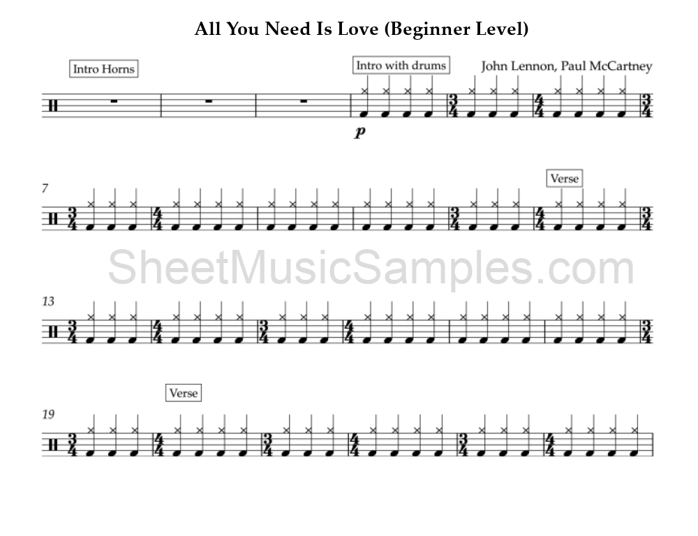 All You Need Is Love (Beginner Level)