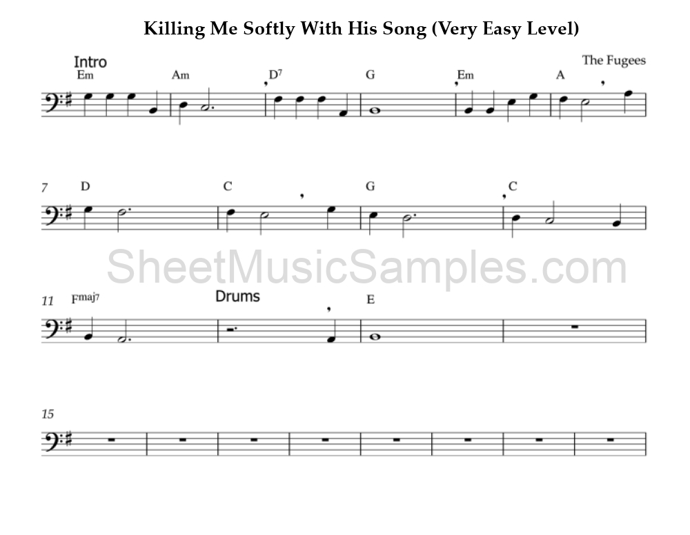 Killing Me Softly With His Song (Very Easy Level)