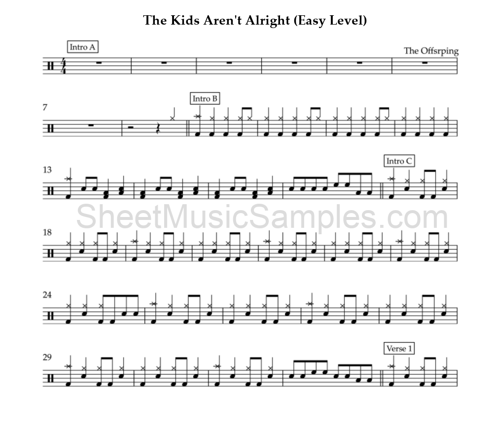 The Kids Aren't Alright (Easy Level)