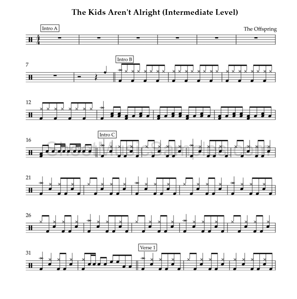 The Kids Aren't Alright (Intermediate Level)