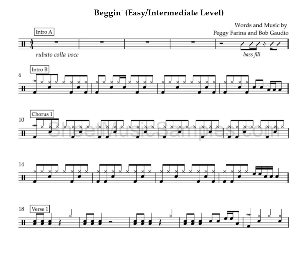 Beggin' (Easy/Intermediate Level)