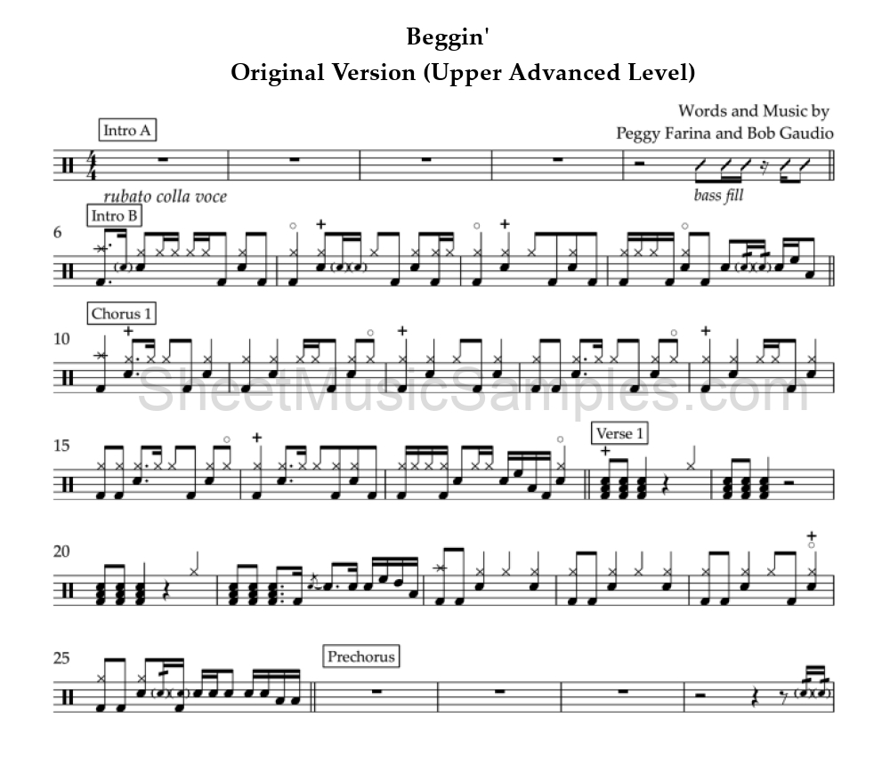 Beggin' - Original Version (Upper Advanced Level)