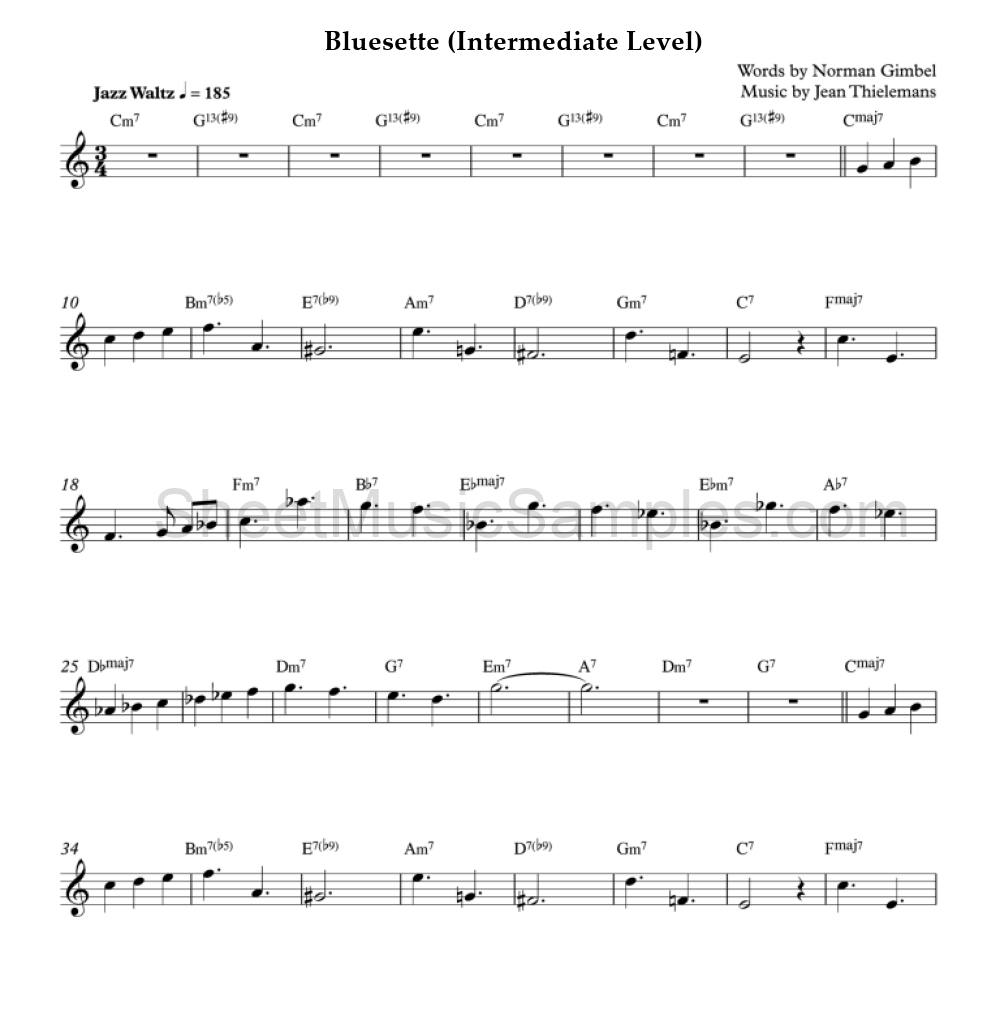 Bluesette (Intermediate Level)