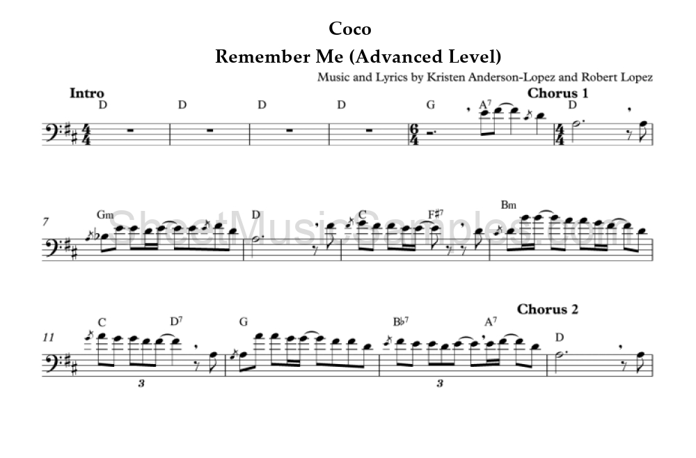 Coco - Remember Me (Advanced Level)