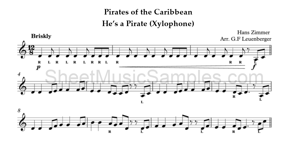 Pirates of the Caribbean - He’s a Pirate (Xylophone)