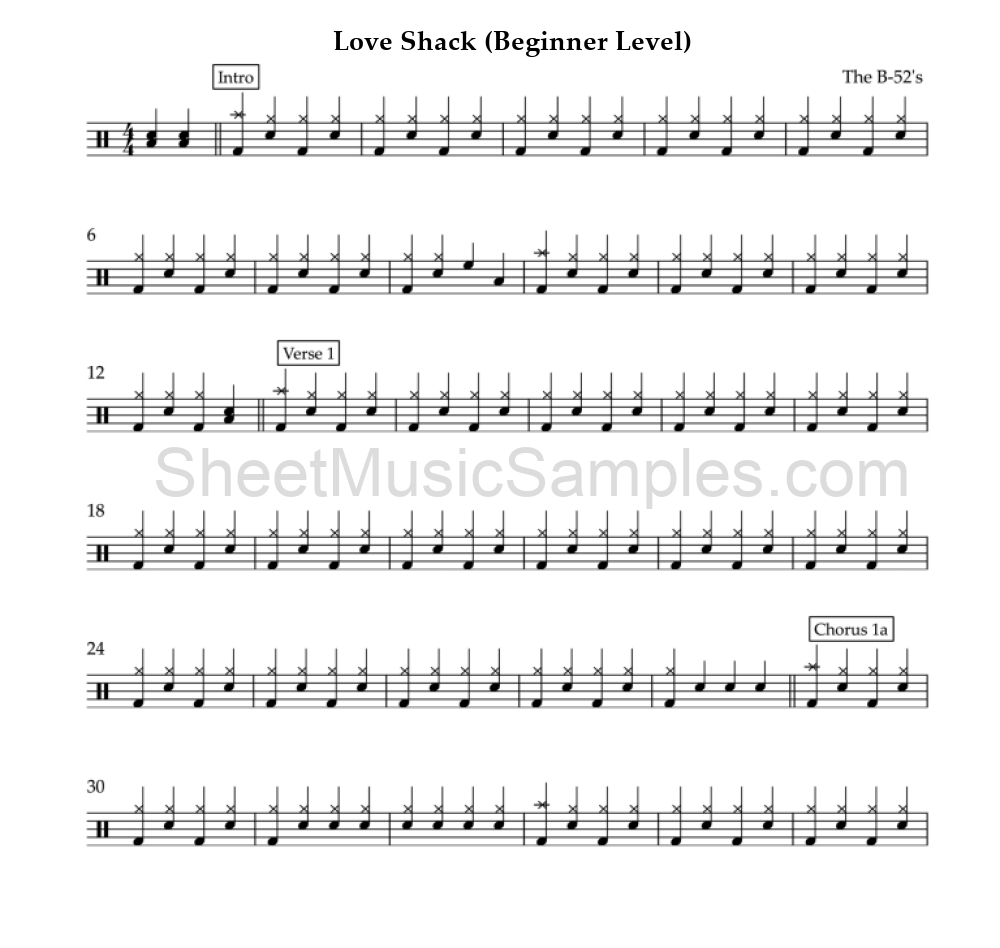 Love Shack (Beginner Level)