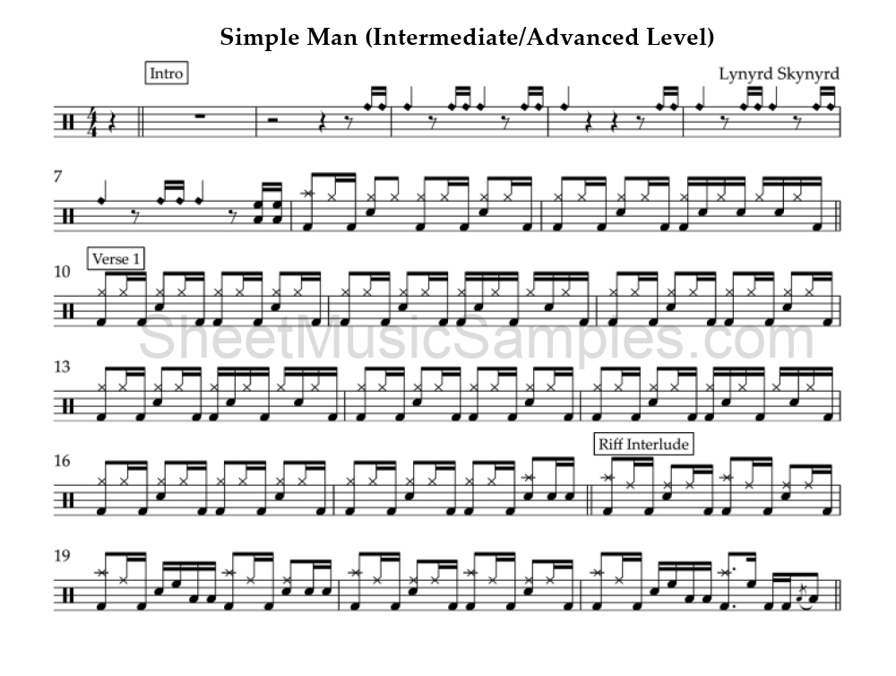 Simple Man (Intermediate/Advanced Level)