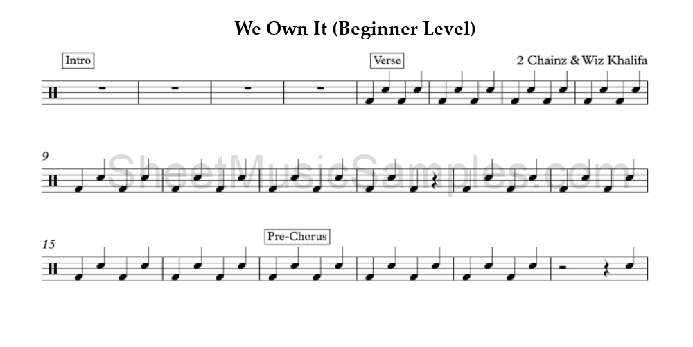 We Own It (Beginner Level)