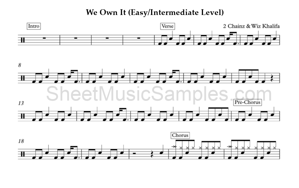 We Own It (Easy/Intermediate Level)