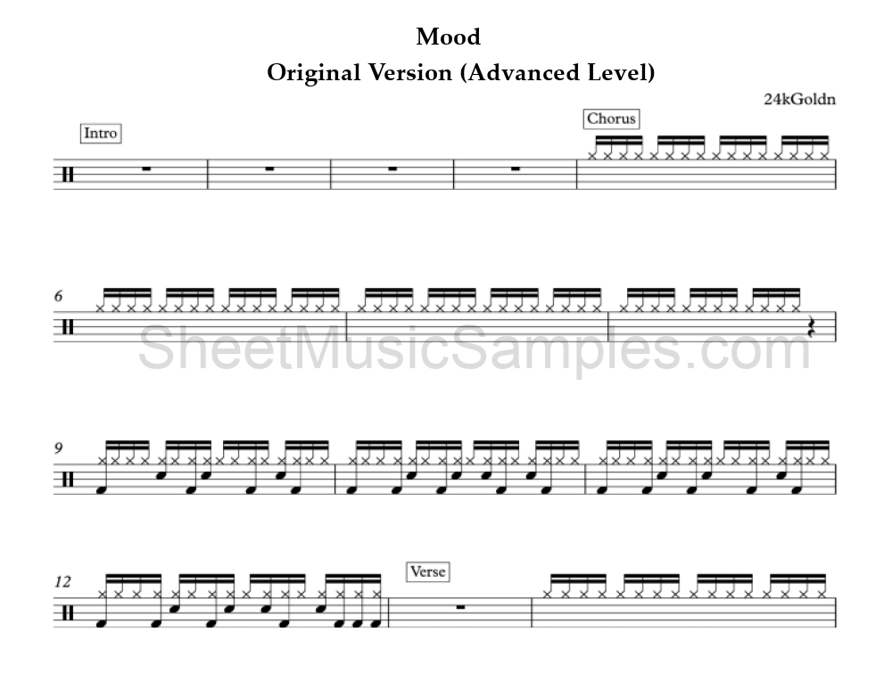 Mood - Original Version (Advanced Level)