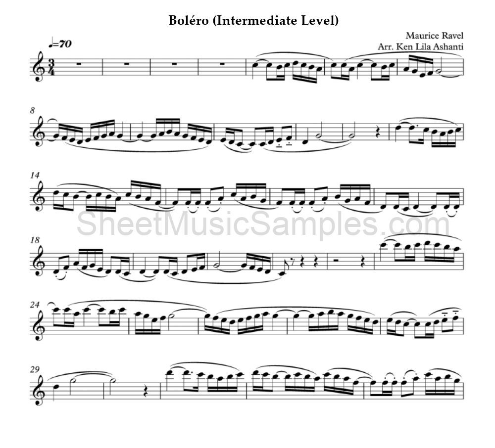 Boléro (Intermediate Level)