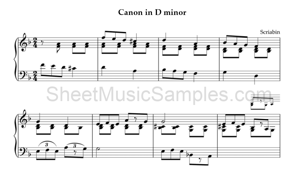 Canon in D minor