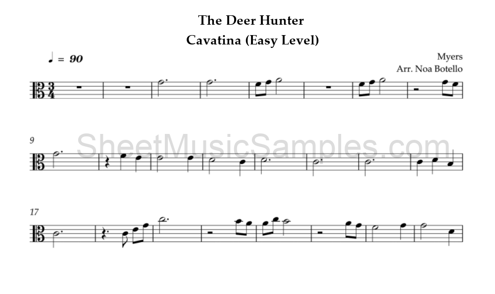 The Deer Hunter - Cavatina (Easy Level)