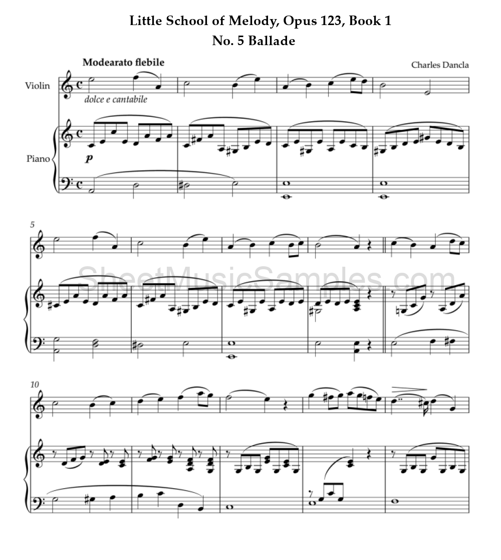 Little School of Melody, Opus 123, Book 1 - No. 5 Ballade