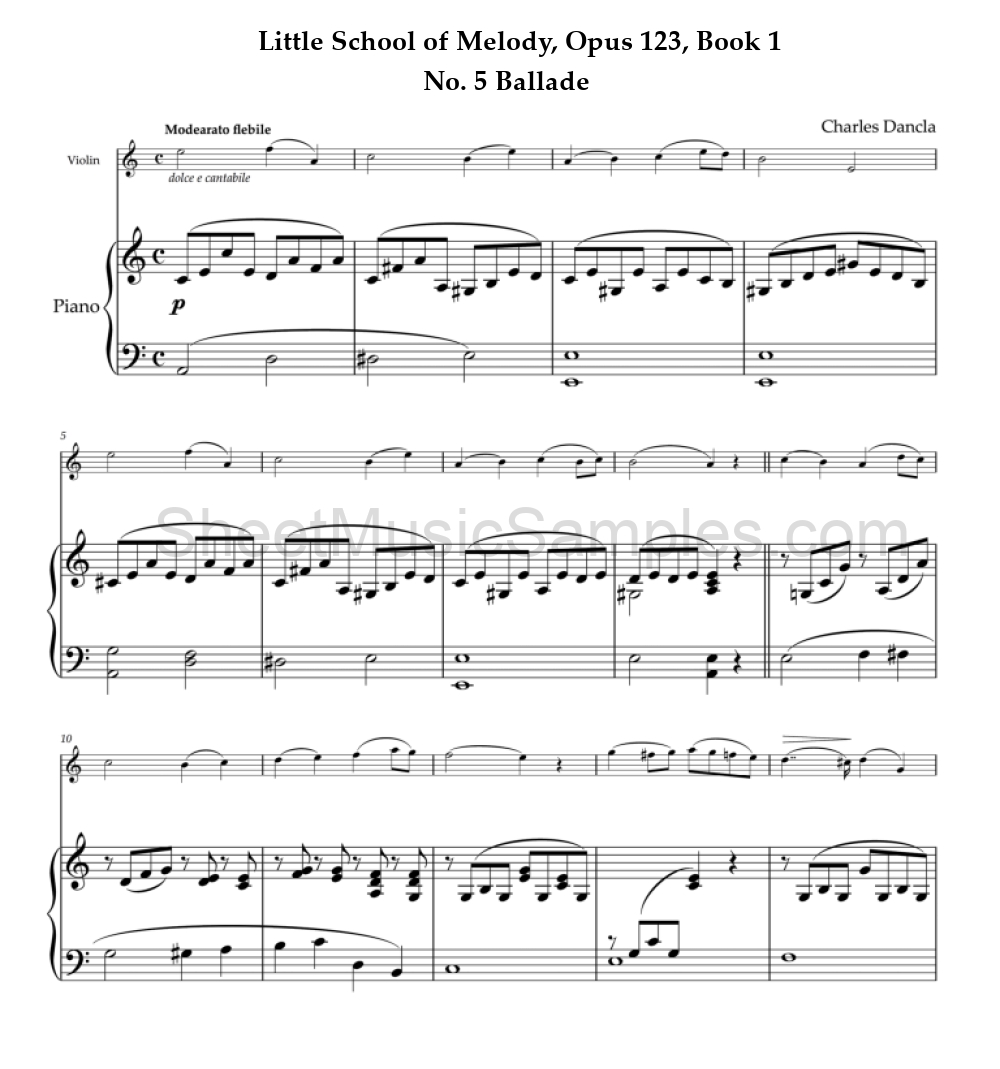 Little School of Melody, Opus 123, Book 1 - No. 5 Ballade