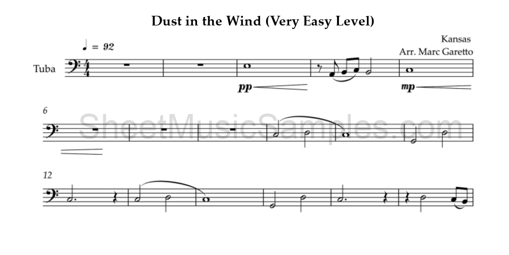 Dust in the Wind (Very Easy Level)