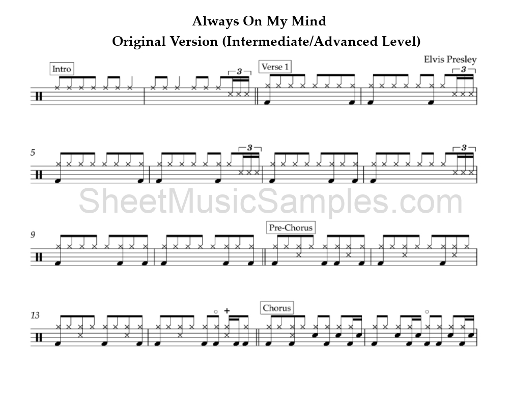 Always On My Mind - Original Version (Intermediate/Advanced Level)