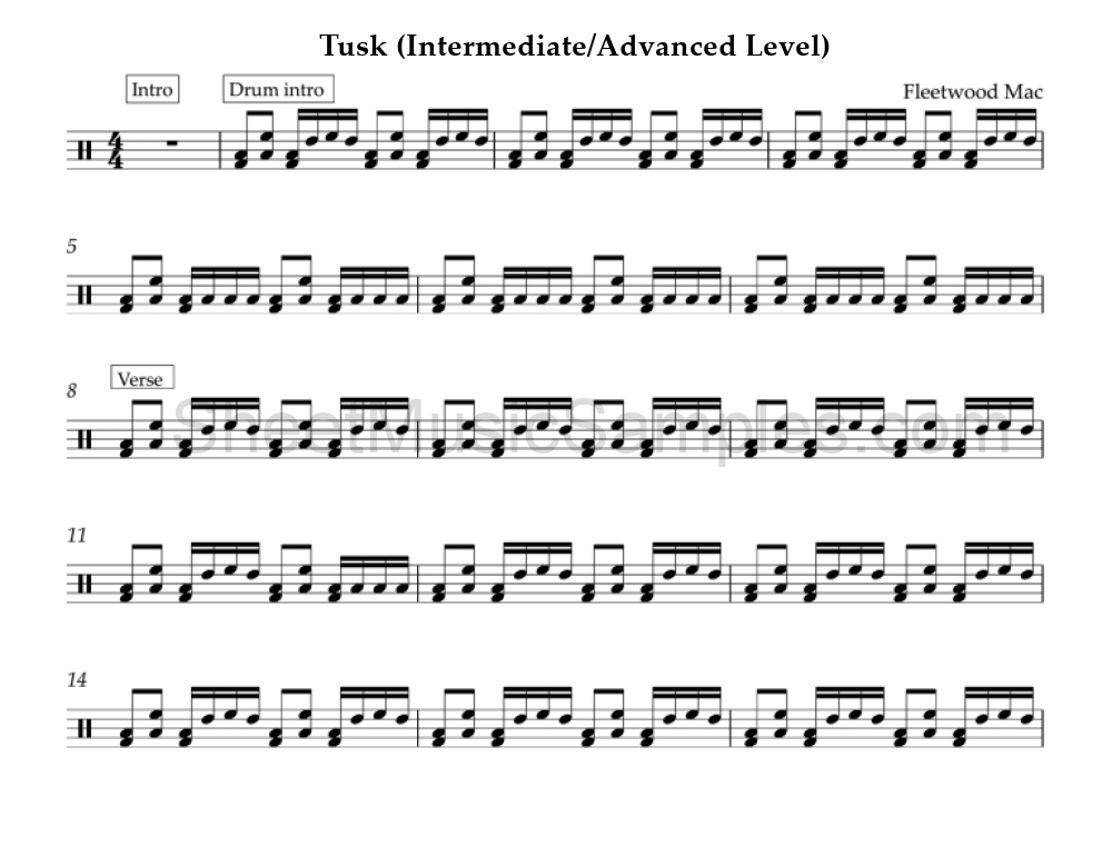 Tusk (Intermediate/Advanced Level)