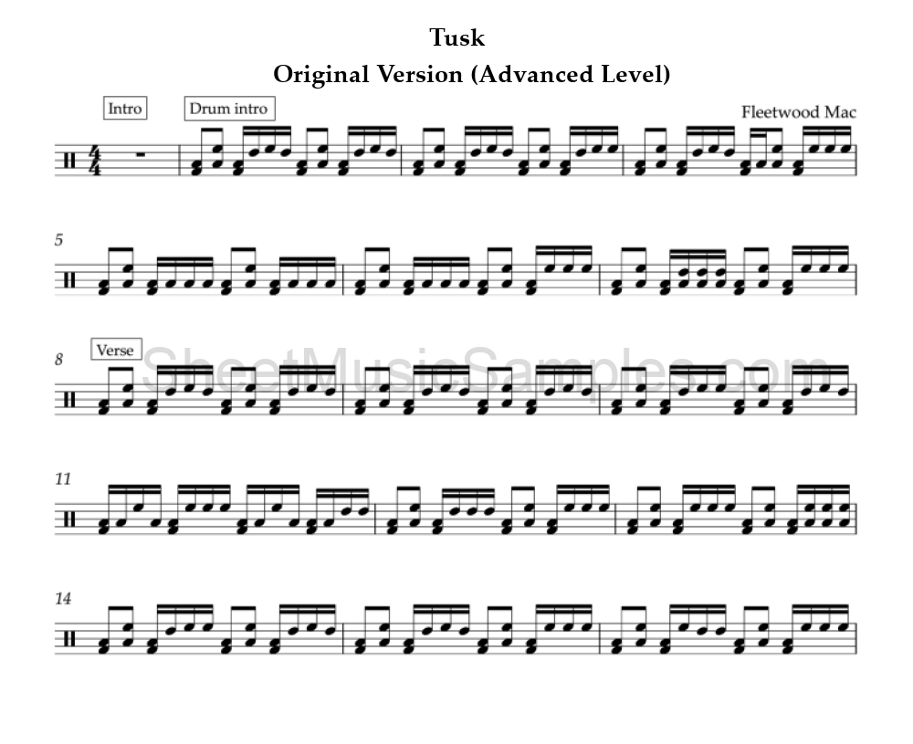 Tusk - Original Version (Advanced Level)