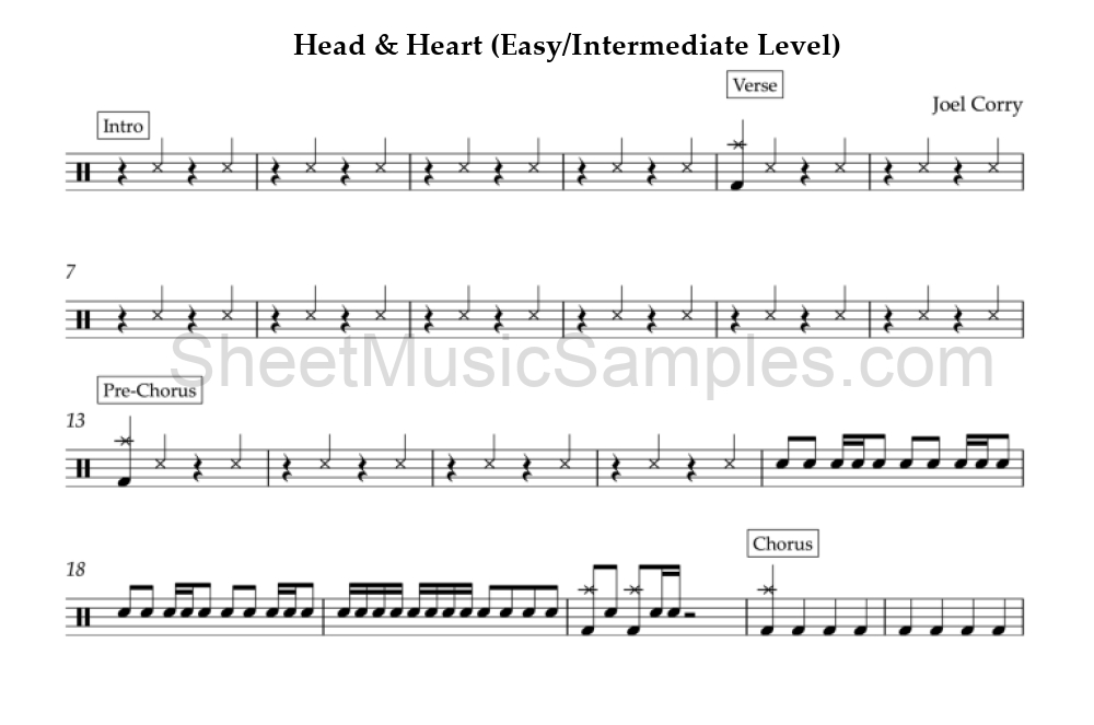 Head & Heart (Easy/Intermediate Level)