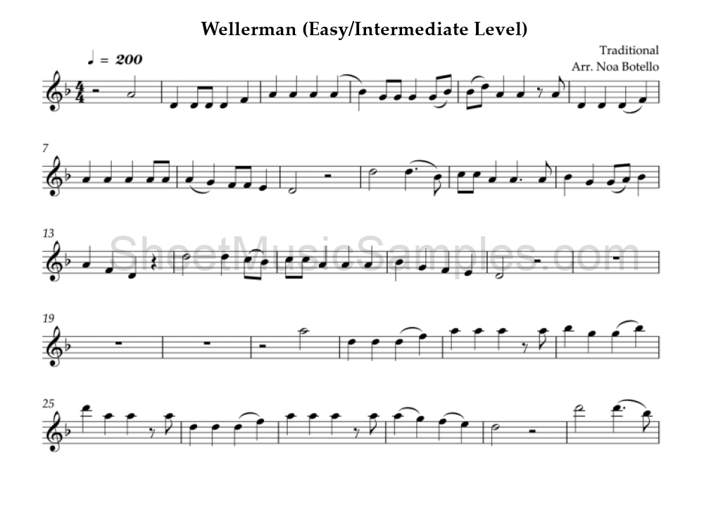 Wellerman (Easy/Intermediate Level)