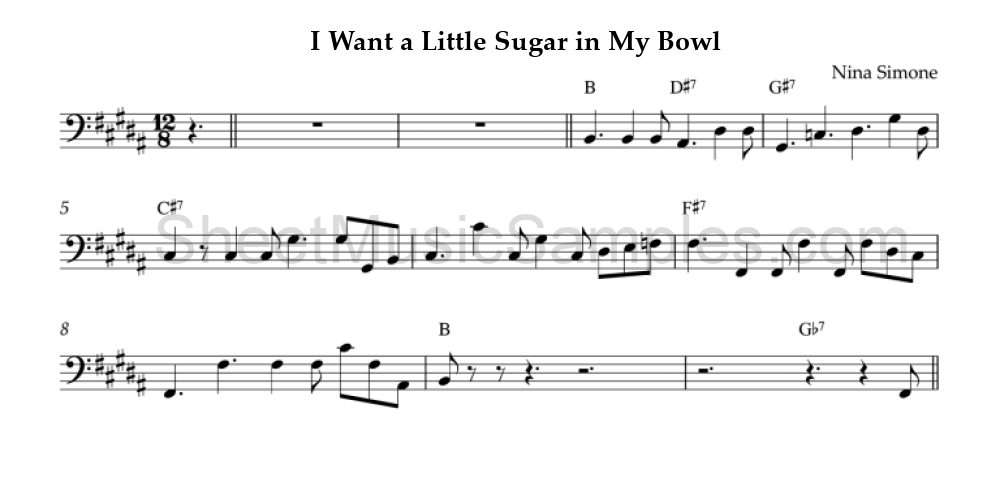 I Want a Little Sugar in My Bowl