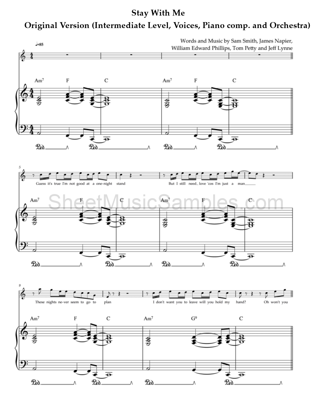 Stay With Me - Original Version (Intermediate Level, Voices, Piano comp. and Orchestra)