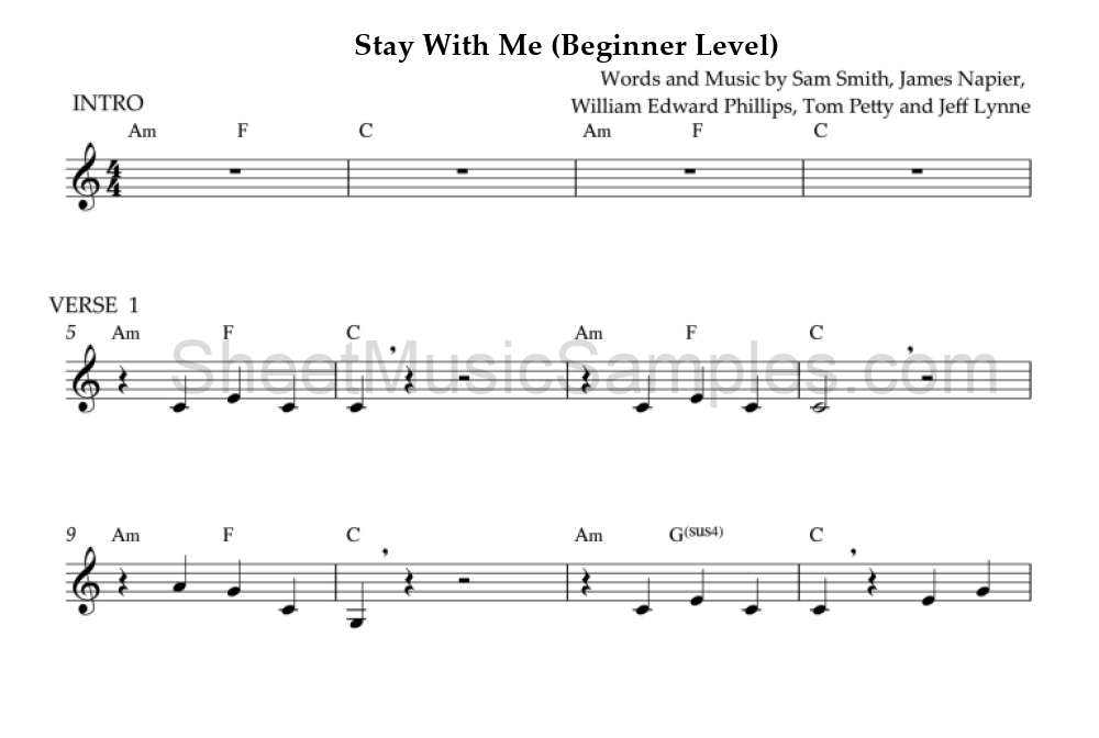 Stay With Me (Beginner Level)