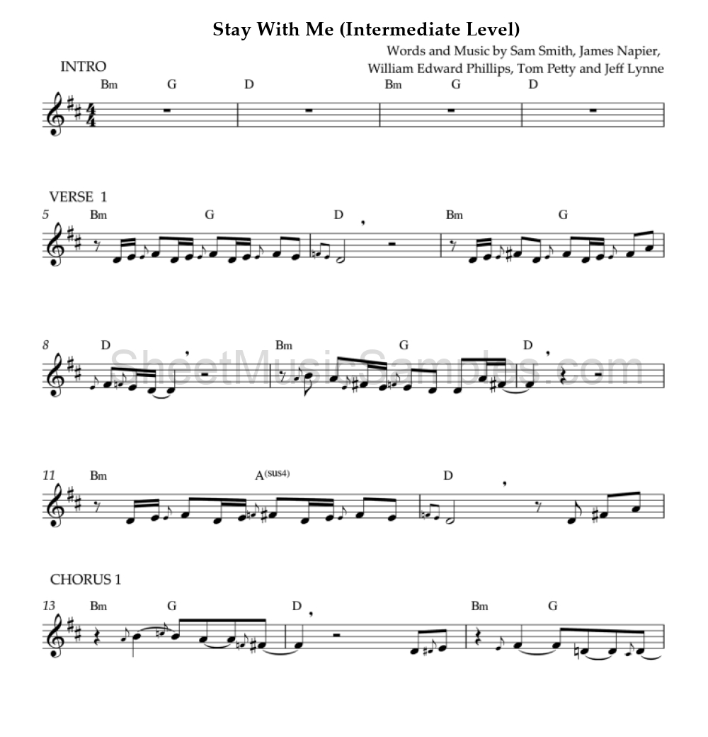 Stay With Me (Intermediate Level)