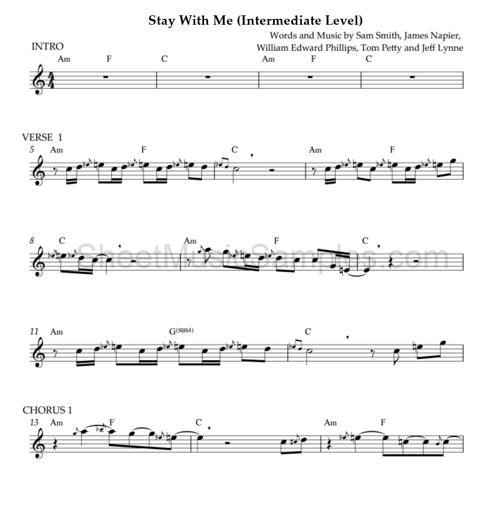 Stay With Me (Intermediate Level)