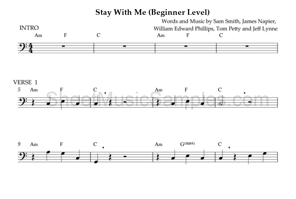 Stay With Me (Beginner Level)