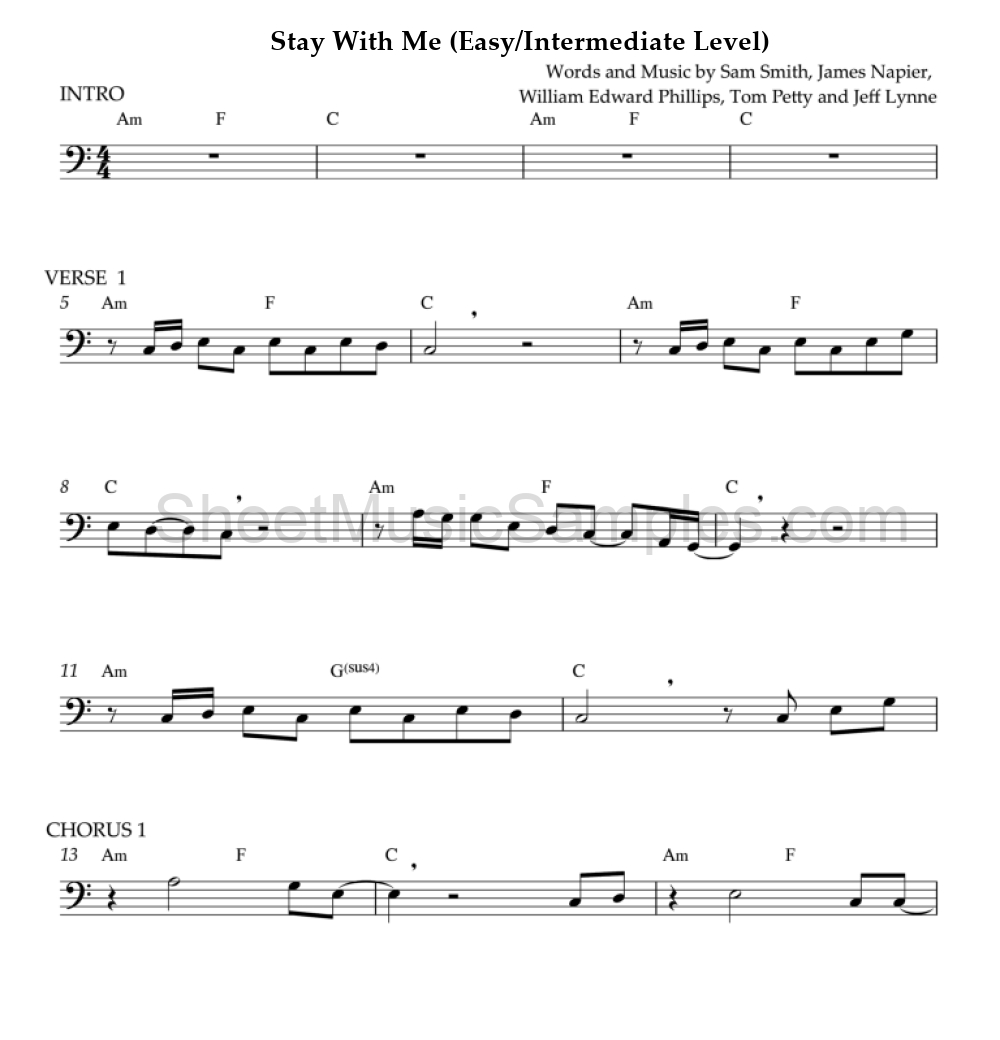 Stay With Me (Easy/Intermediate Level)