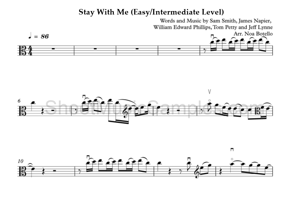 Stay With Me (Easy/Intermediate Level)