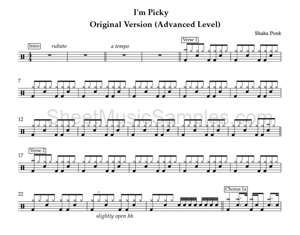 I'm Picky - Original Version (Advanced Level)