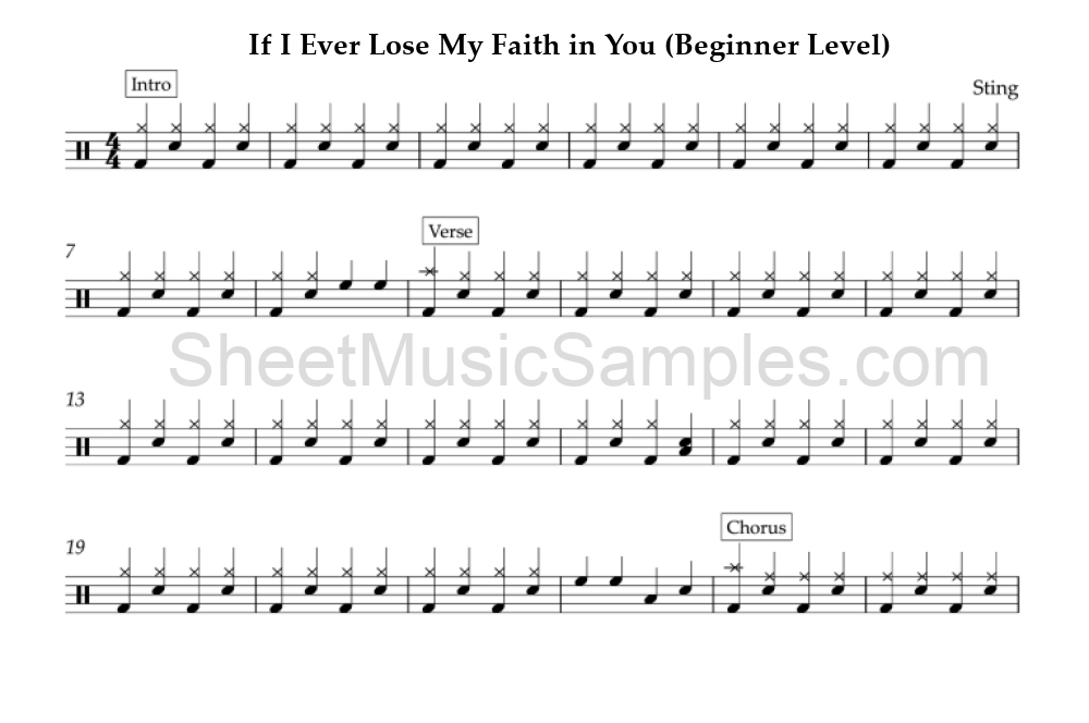 If I Ever Lose My Faith in You (Beginner Level)