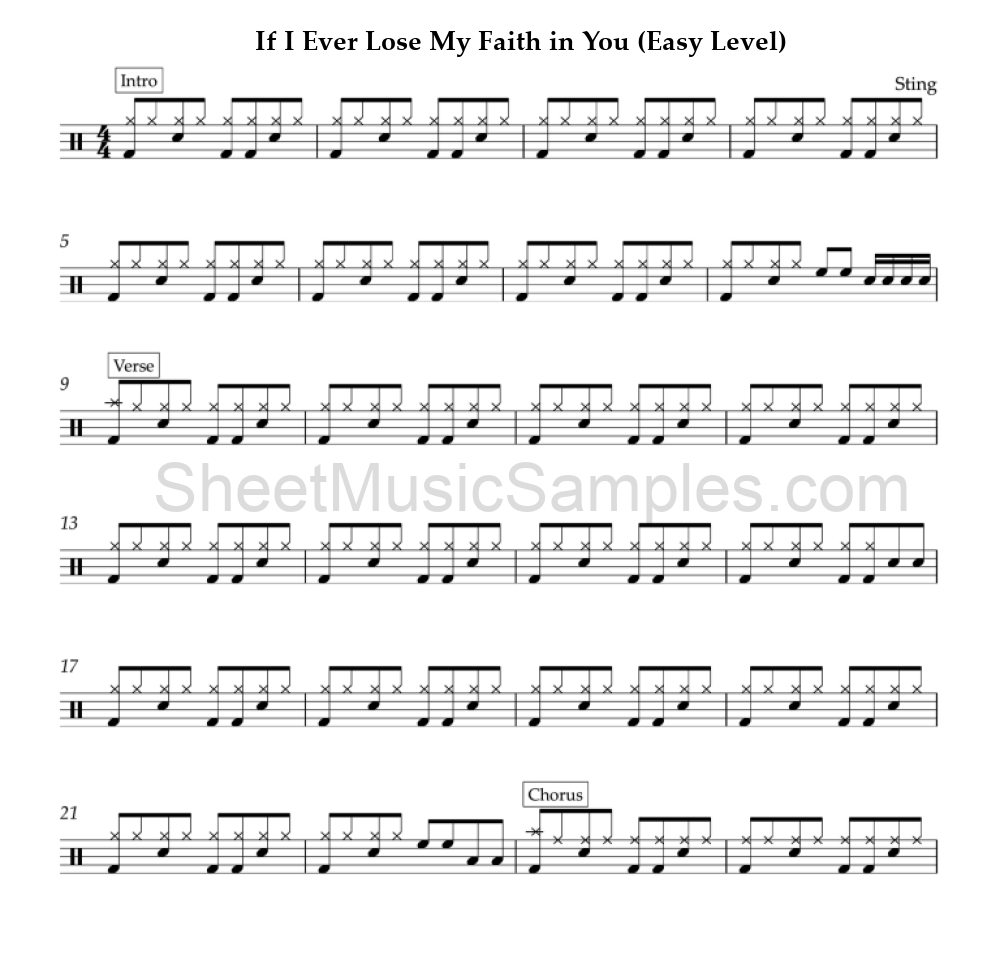 If I Ever Lose My Faith in You (Easy Level)