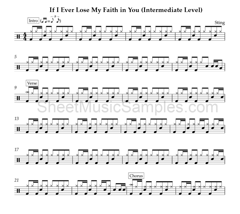 If I Ever Lose My Faith in You (Intermediate Level)