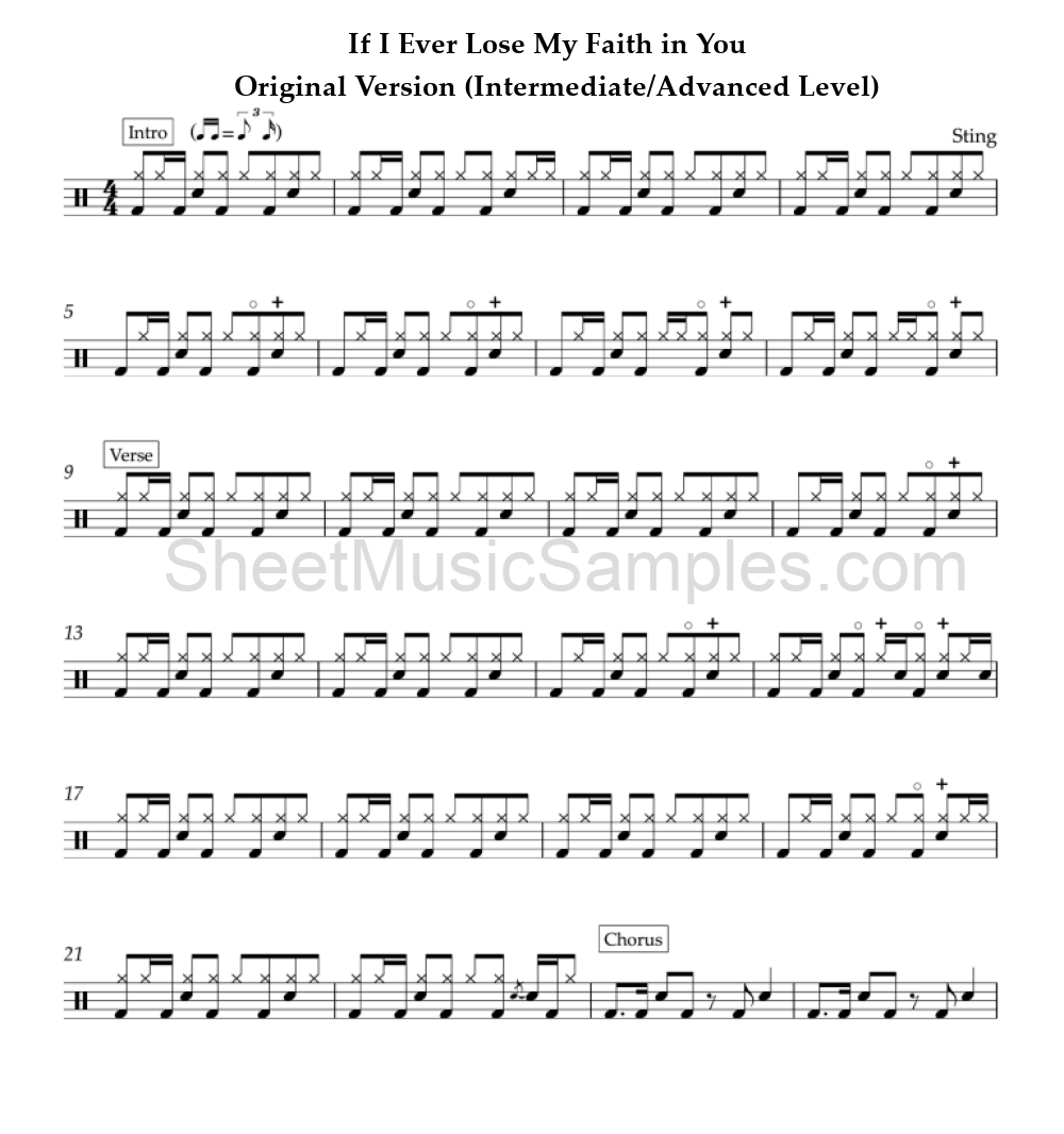 If I Ever Lose My Faith in You - Original Version (Intermediate/Advanced Level)